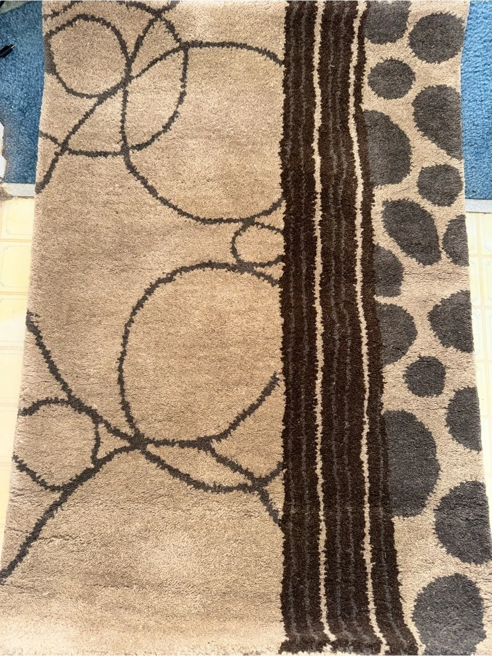 New Harbormill 100% Wool Neutral Small Runner Rug Taupe Beige 23.5”x35.5” MCM